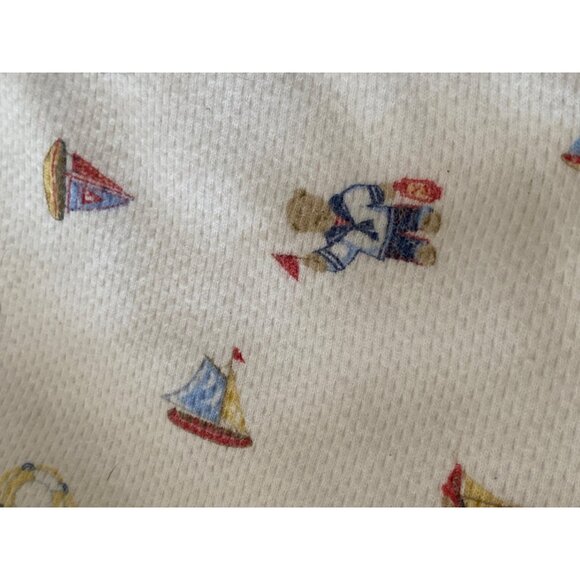 Laura Ashley Baby Boy Blanket Teddy Bear Sailboat Measures 27"x28" - Picture 4 of 13